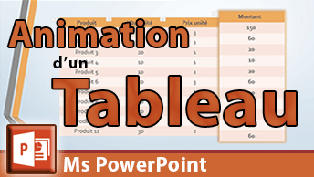 tutoriel ms powerpoint animation tableau